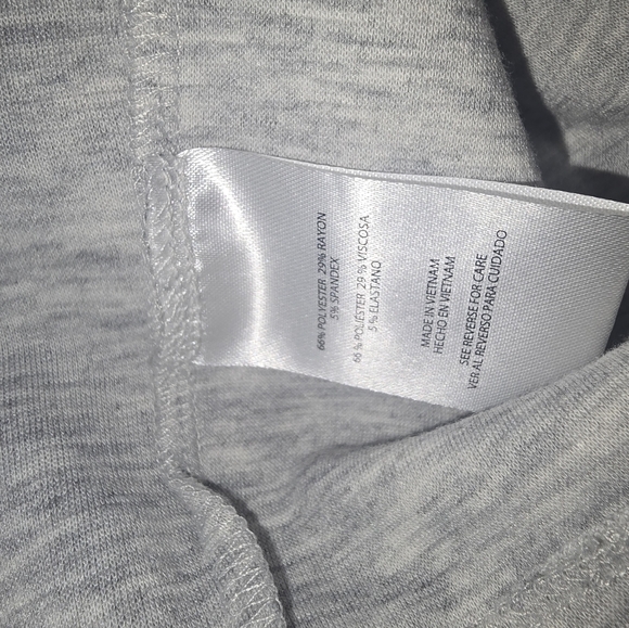 Express Light Gray Boxy Fleece Crewneck Sweatshirt Size: XS - Picture 6 of 7